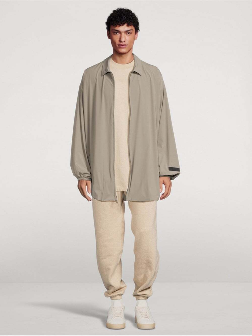 FEAR OF GOD Essentials Oversized Nylon Overshirt Jacket XXL Lightweight Casual